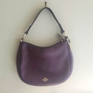 Coach plum Leather Hobo bag